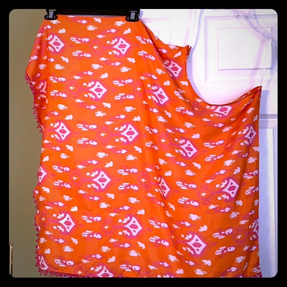 Mudpie summer poncho or dress-hot pink & orange